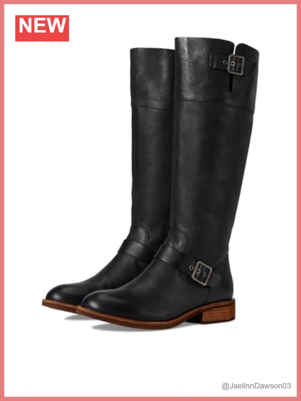 Knee-High Equestrian Riding Boots Italian Leather Almond Toe Block Heel